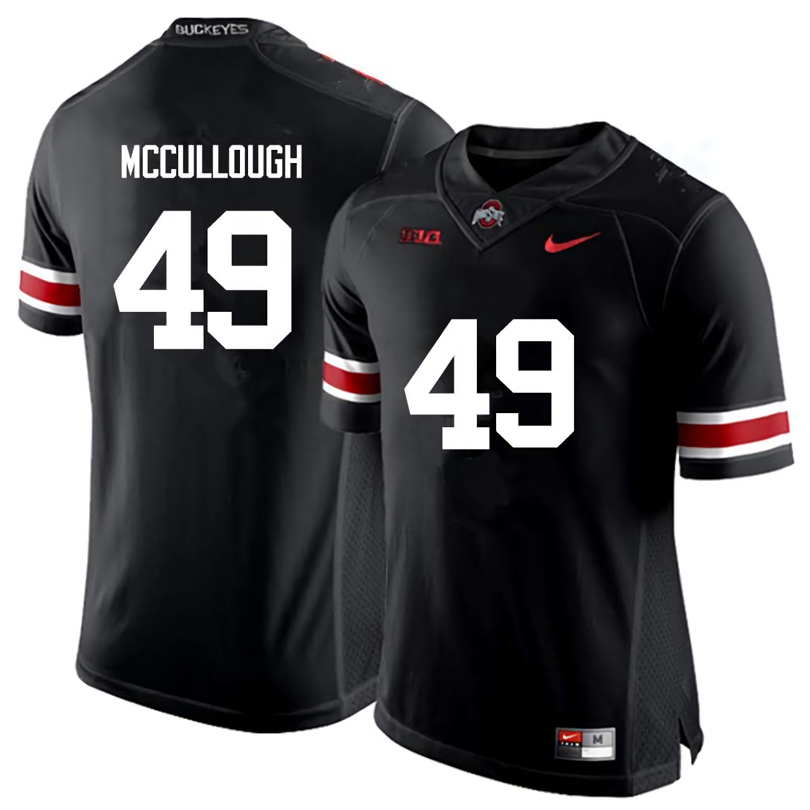 Liam McCullough Ohio State Buckeyes Men's NCAA #49 Nike Black College Stitched Football Jersey HOS0356KY